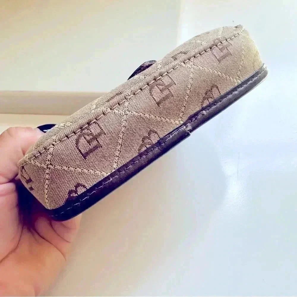 Dooney & Bourke Signature DB Logo Canvas Wristlet